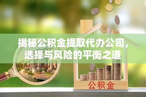 鹤壁揭秘公积金提取代办公司，选择与风险的平衡之道